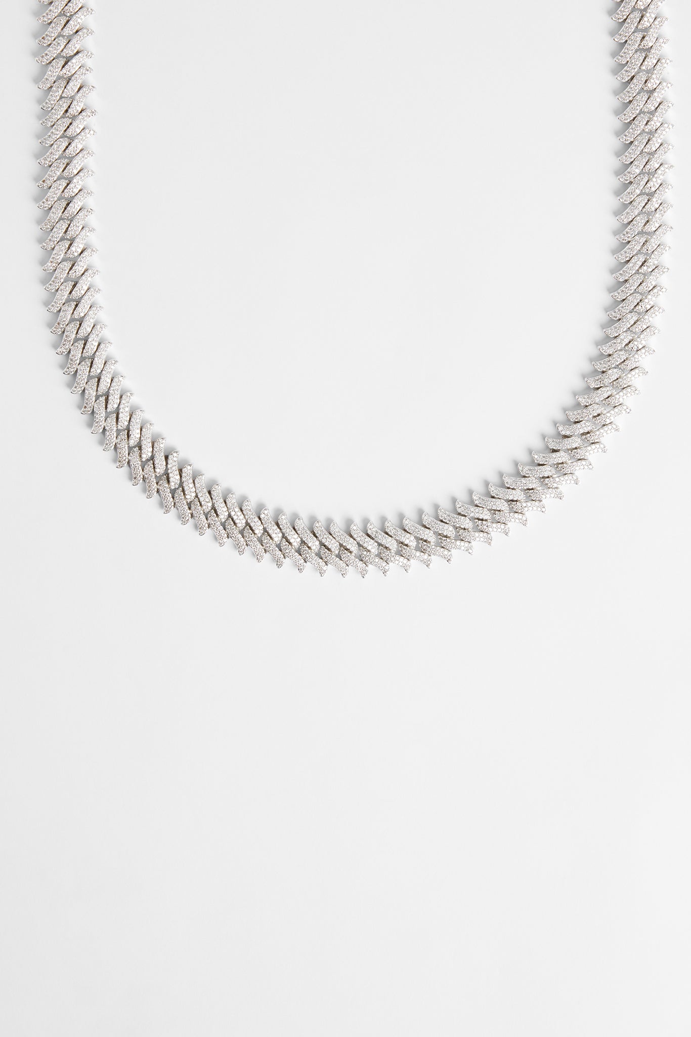 Iced Micro Pave Spike Kette